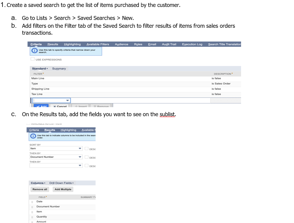 Create Custom Sublist in NetSuite