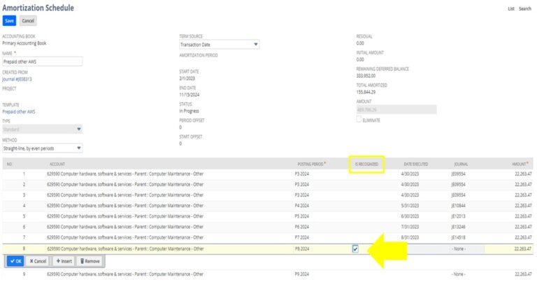 How to stop amortization in netsuite